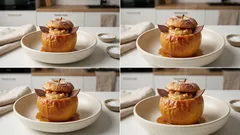 Bratapfel mit Marzipan-Haselnuss-Füllung: warmes Ofendessert für kalte Tage