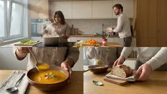 Cremige Kürbissuppe mit weißen Bohnen: schnell gekocht und richtig sättigend